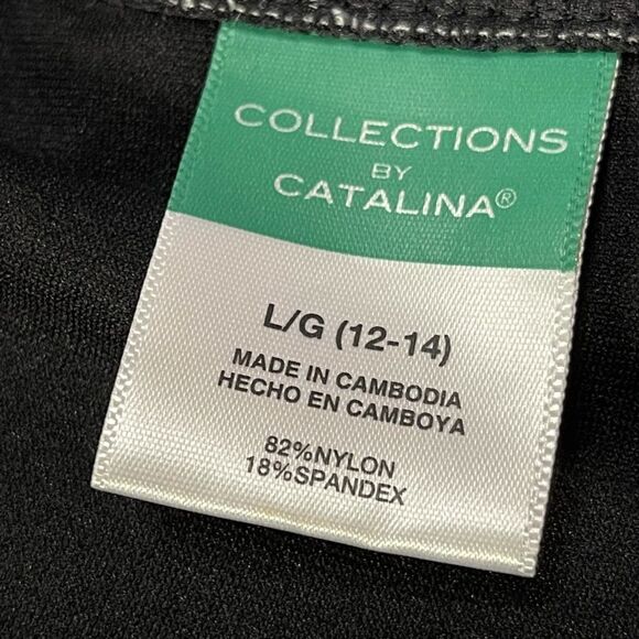 Collections by Catalina Black & White Bikini Bottom Sz L (12/14) - Picture 12 of 12